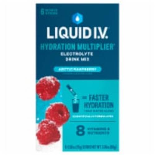 Liquid I.V.® Hydration Multiplier® Electrolyte Arctic Raspberry Drink Mix Packets, 6 ct / 0.56 oz