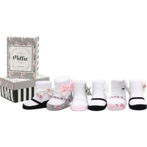Mille Assorted 6-Pack Socks, 0-12 M