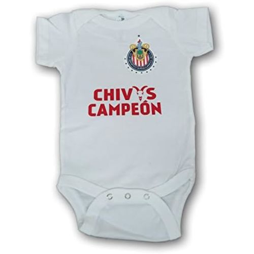 ESF Chivas del Guadalajara Campeon White Baby Bodysuit