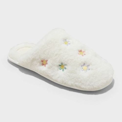 Women's Emily Scuff Slippers - Auden™ Cream XL: Slip-On Backless Indoor/Outdoor