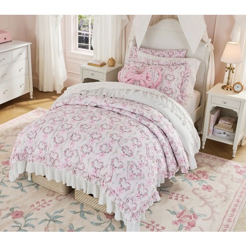 LoveShackFancy Floral Heart Quilt & Shams | Pottery Barn Kids