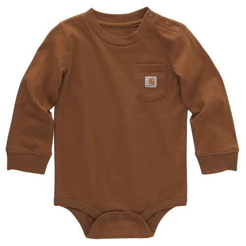 Carhartt® Infant Long-Sleeve Pocket Bodysuit, Carhartt® Brown - CA5002-D15