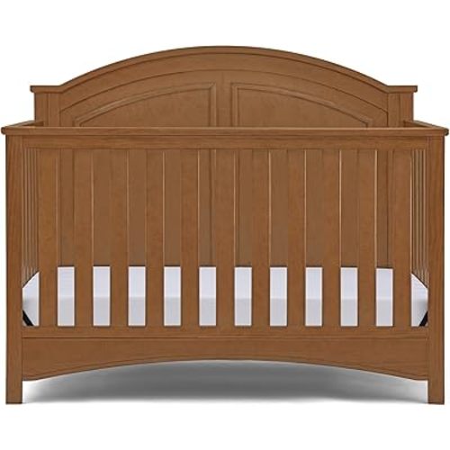 Delta Children Perry 6-in-1 Convertible Crib - Greenguard Gold Certified, Chestnut