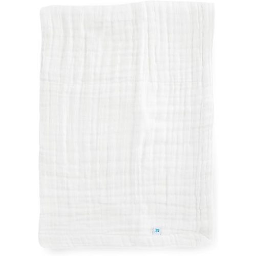 Little Unicorn Newborn Receiving Quilt | Ultra- Soft, Multi-Layered Muslin Fabric | Gift for Newborns & on-The-go (White)