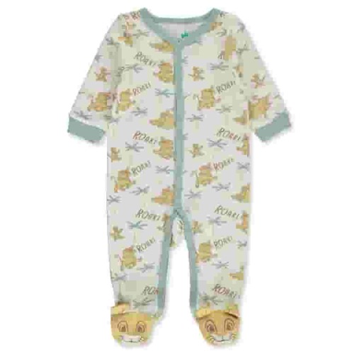 Disney The Lion King Baby Boys' Footed Coveralls - gray, 0 - 3 months (Newborn)