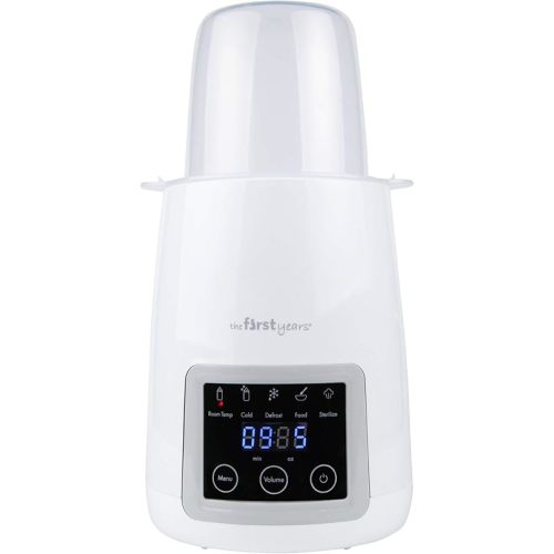 The First Years Gentle Warmth Digital Baby Bottle Warmer - Portable Bottle Warmer for Breastmilk, Baby Formula, and Baby Food - Includes Milk Warmer, Basket, and Cup - White