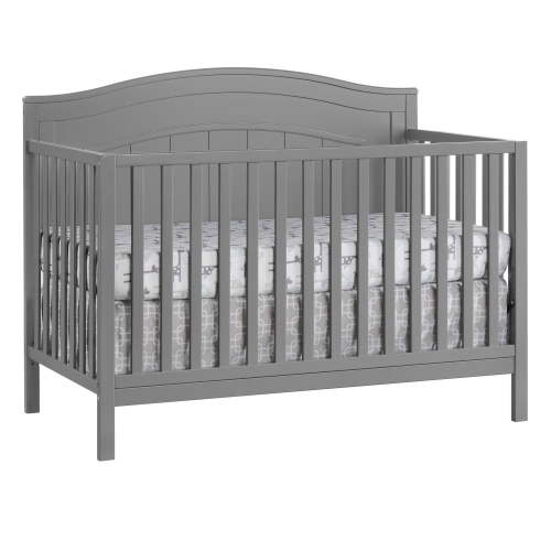Oxford Baby North Bay 4-in-1 Convertible Crib, Dove Gray, GREENGUARD Gold Certified, Wooden Crib