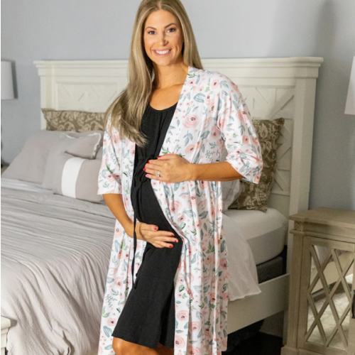 Ivy Robe & Black 3 in 1 Labor Gown Set