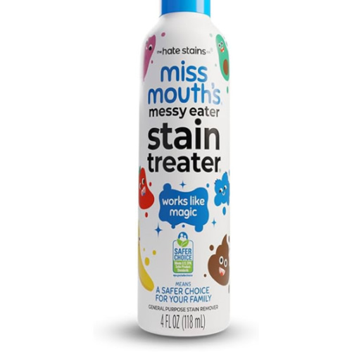 Miss Mouth's Messy Eater Stain Treater Spray - 4oz 2 Pack Stain Remover - Newborn & Baby Essentials - No Dry Cleaning Food, Grease, Coffee Off Laundry, Underwear, Fabric