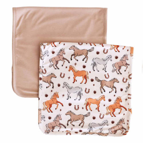 P's Ponies 2pc Burp Cloth Set