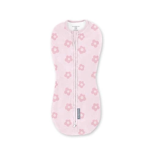 SwaddleMe by Ingenuity Compression Swaddle Pod, Two-Way Zipper for Easy Changes, Improves Sleep & Calms Startle Reflex, 0-2 Months, 2-Pack - Flower Confetti