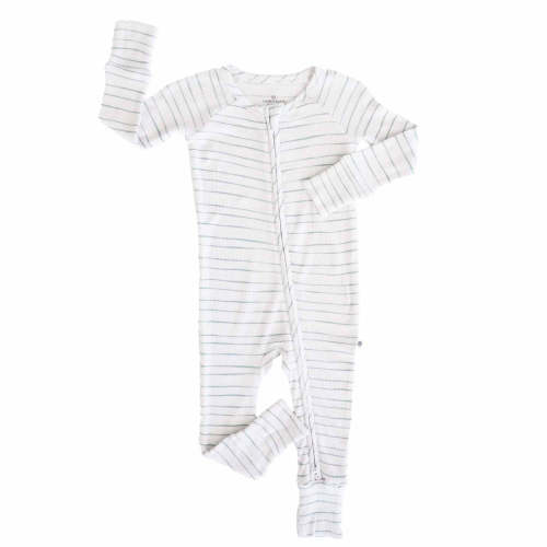 Sage's Stripes Waffle Bamboo Convertible Zip Sleeper
