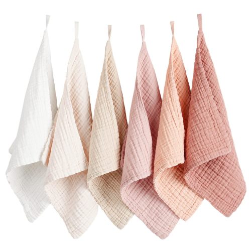 Face Wash Cloths 6 Pack - Pink