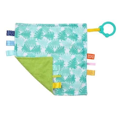 Bright Starts Little Taggies 2-Sided Soothing Blankie Take-Along Toy - Palms, Ages Newborn +