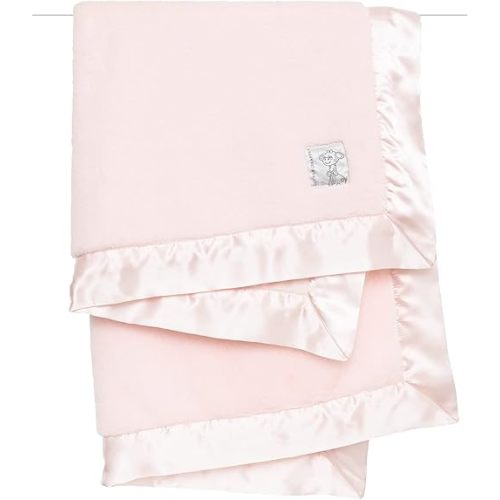 Little Giraffe Posh Mink Baby Blanket 29" x 35", Pink