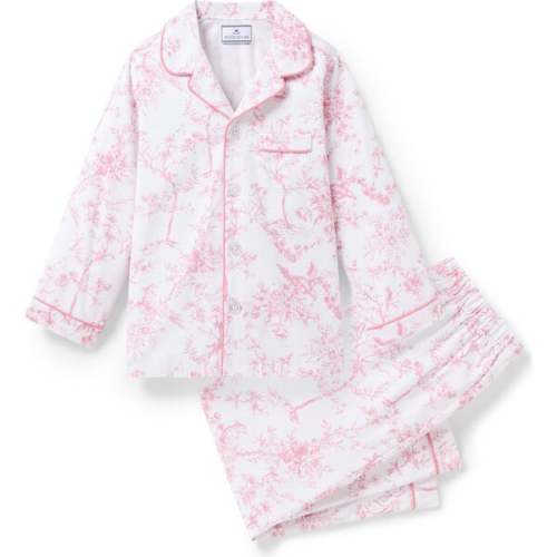 Kid's Twill Pajama Set, Pink Timeless Toile - Petite Plume | Maisonette