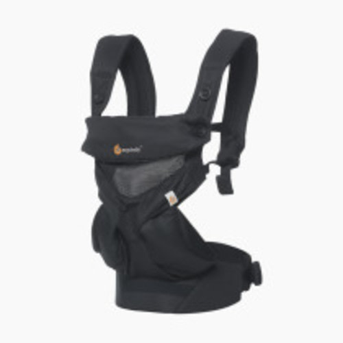 Ergobaby 360 All-Position Baby Carrier with Lumbar Support (12-45 Pounds), Onyx Black, Cool Air Mesh 1 Count (Pack of 1)
