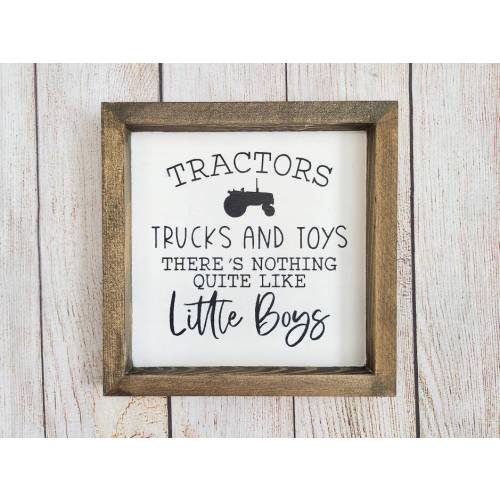 Baby Boy Nursery Decor, Tractor Nursery Sign, Farmhouse Nursery Decor, Rustic Baby Boy Sign, Boys Room Sign, Truck Themed Kids Room Decor