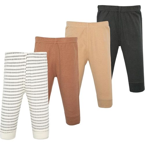 Hudson Baby Basics Unisex Baby Comfy Cotton Pants 4-Pack