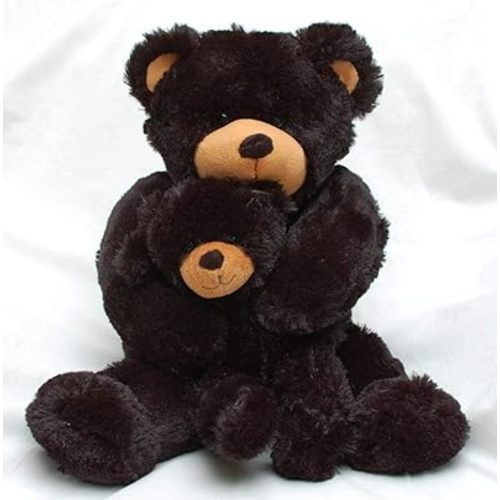 Unipak 18" Mommy and Baby Black Bear Plush