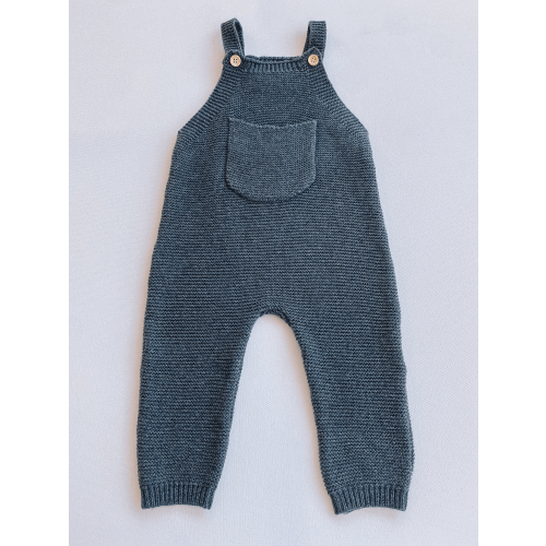 charcoal knit overalls