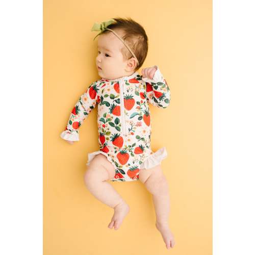 Vintage Strawberry One Piece Swimsuit