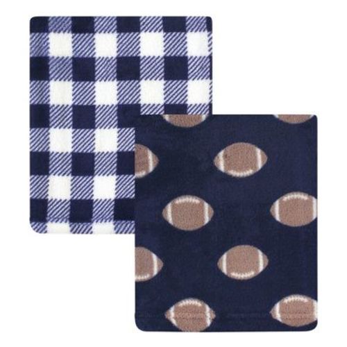 Hudson Baby Infant Boy Silky Plush Blanket, Football, 30x36 inches