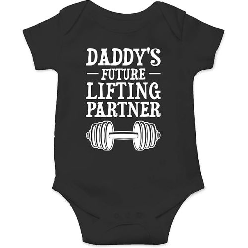 Daddy's Future Lifting Partner - Funny Baby Essentials Bodysuit - Newborn Boy Girl Clothes