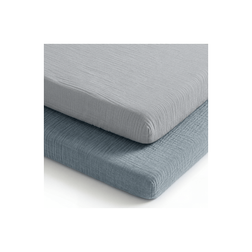Muslin Cotton Bassinet Sheets, 2 Pack