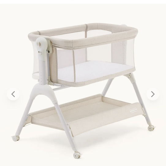 HARPPA Cuddly Sway | 3-in-1 Rocking Baby Bassinet & Bedside Sleeper with Anti-Reflux Mattress for Newborns | Attaches to Bed, Adjustable Height, Tool-Free Setup, Portable Wheels, CPSC Certified, Gentle Rocking Motion | Ideal for Infants, Safe Co-Sleeping