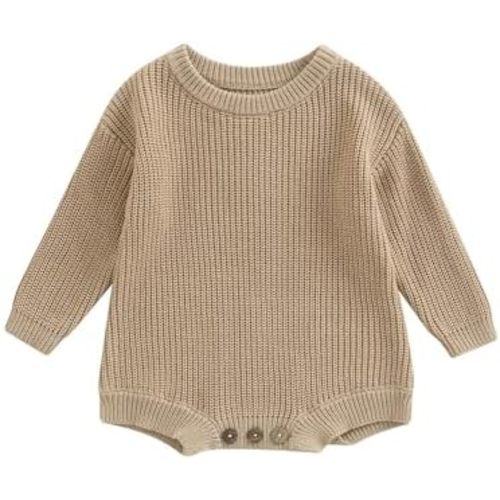 FYBITBO Baby Girl Boy Sweater Knit Oversized Pullover Sweatshirt Romper Onesie Warm Fall Winter Clothes Outfit Newborn