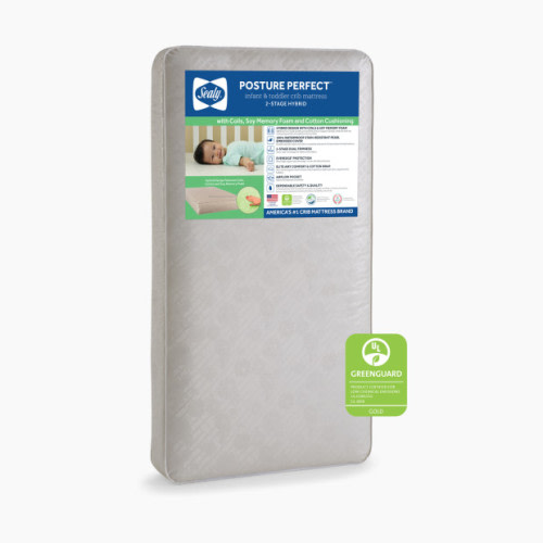 Sealy Posture Perfect 2- Stage Crib And Toddler Mattress - White Windsor Pearl