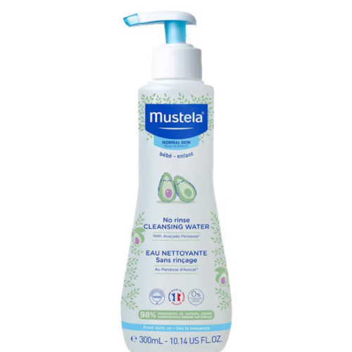 Mustela Baby Cleansing Water - No-Rinse Micellar Water - with Natural Avocado & Aloe Vera - for Baby's Face, Body & Diaper - 1 or 2-Pack - Various Sizes