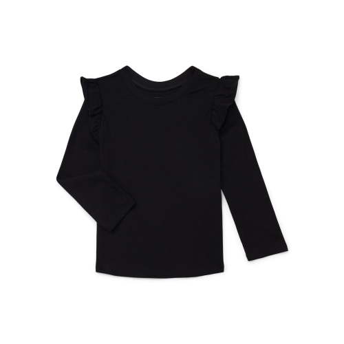 Garanimals Toddler Girl Ruffle Shoulder Long Sleeve T-Shirt, Sizes 18M-5T