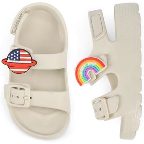 ChayChax Toddler Boys Girls Double Buckle Sandals Children's Adjustable Back Strap Water Sandal