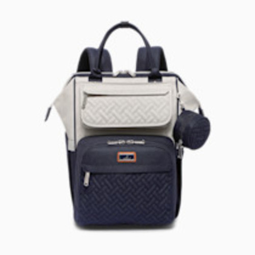 Babbleroo WideTop Diaper Bag Backpack - Grey Blue