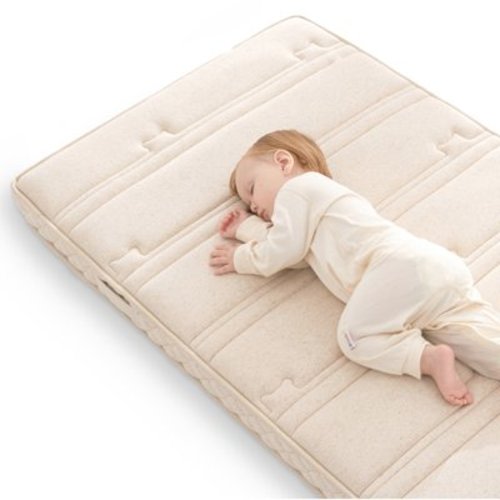 KUB Baby Crib Mattress 52"x28"x4", Organic Breathable Fabric & High Density Support Air Fiber, Removable and Washable Cover