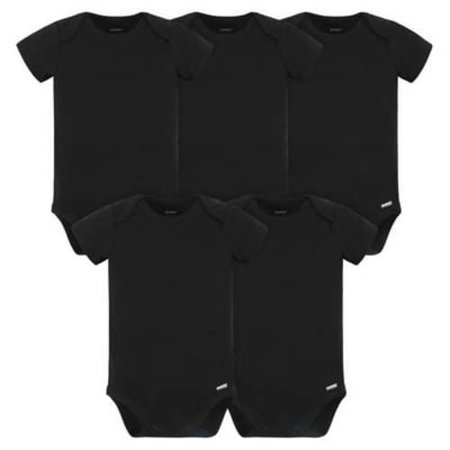 5-Pack Baby Neutral Black Onesies® Brand Bodysuits