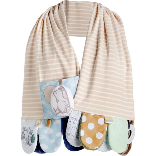 DEMDACO Mommy & Me Vibrant Colorful 9.5 x 52 Inch Soft Polyester Fabric Tactile Textured Whimsical Activity Fashion Scarf