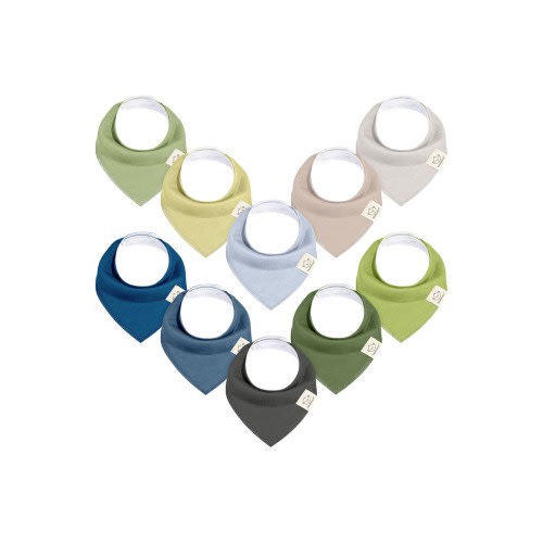 10-Pack Organic Bandana Bibs