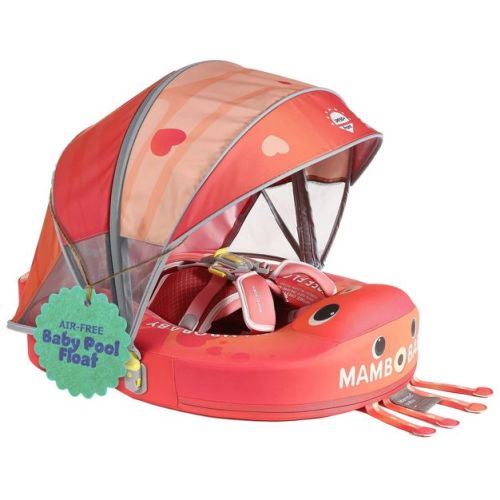 Mambobaby Sunny Navigator Baby Pool Float with Canopy Novelty Float - Mint Cupcake Green