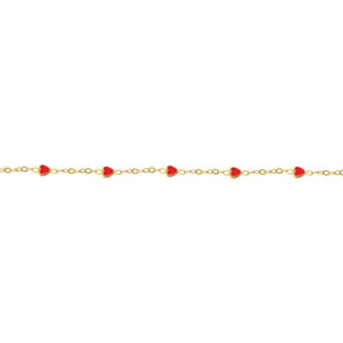 14K GOLD POPPY RED HEART BABY BRACELET – Jen K Online