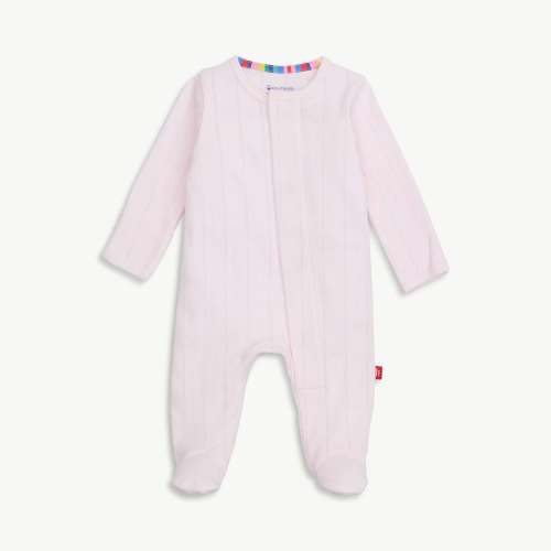 love lines pink organic cotton pointelle magnetic parent favorite foot – Magnetic Me