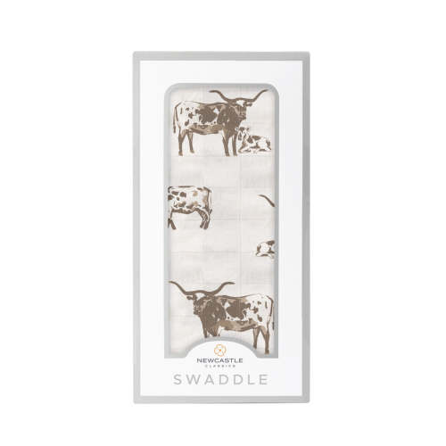 Texas Longhorn Bamboo Swaddle Newcastle Classics