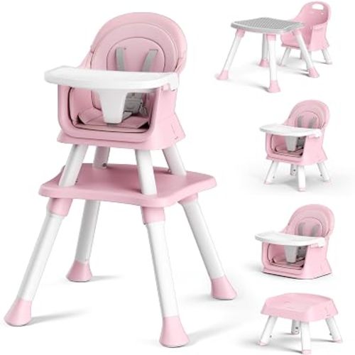 Kinder King 8 in 1 Baby High Chair for Babies and Toddlers, Booster Chair