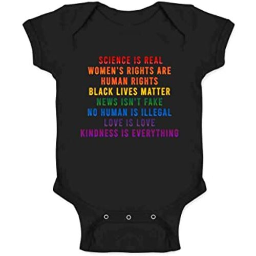 Pop Threads Science Is Real Black Lives Matter Rainbow Facts Baby Toddler Kids Girl Boy T-Shirt