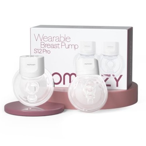 Momcozy S12 Pro Hands Free Breast Pump Wearable, Double Portable Breast Pump Electric, 24mm White