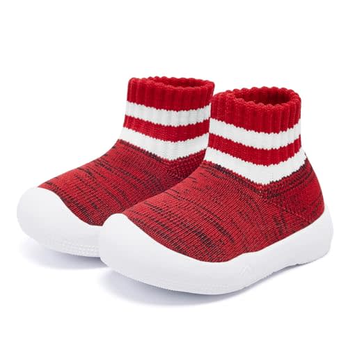 Eashi Baby Boy Girl Non-Skid Indoor Infant Walking Shoes Breathable Warm Elastic Sock Shoes with Memory Sole Protect Toes Outdoor Sneakers