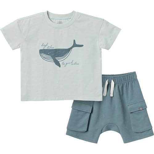 Modern Moments by Gerber Baby Boys' 2-piece Top & Cargo Short Set