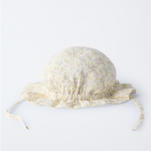 SWISS EMBROIDERED FLORAL HAT - Ecru | ZARA United States